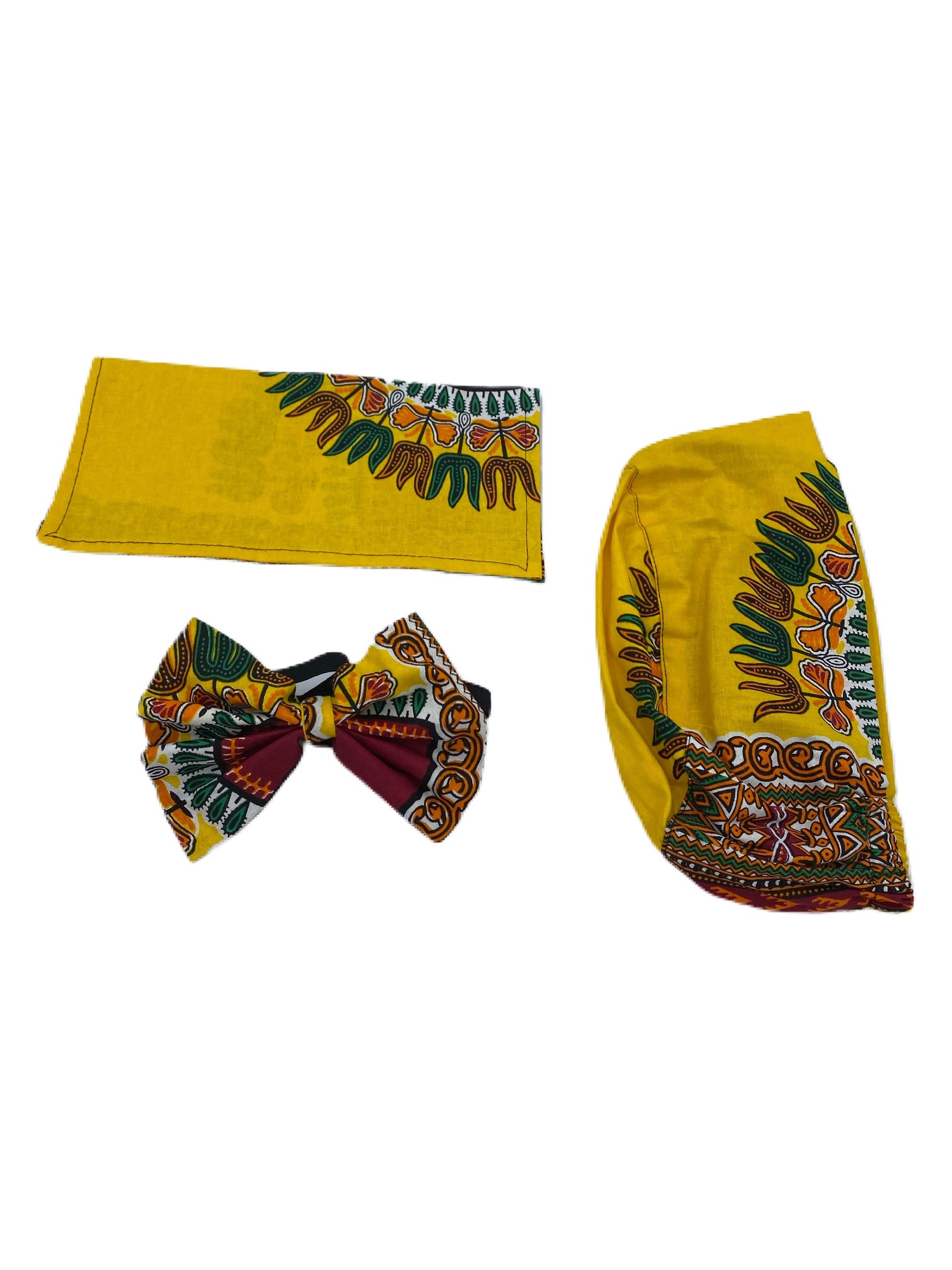 Dashiki Hat and Bow Tie Set