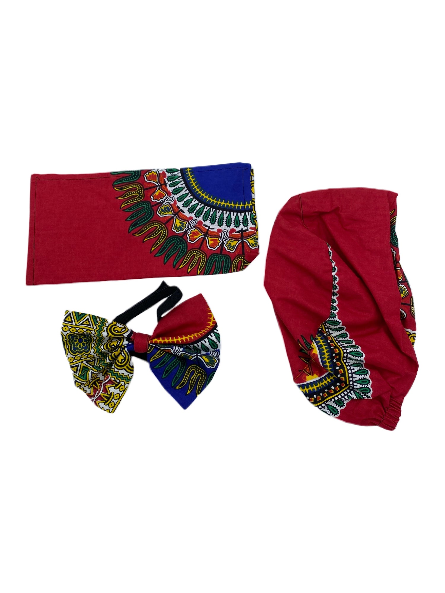 Dashiki Hat and Bow Tie Set